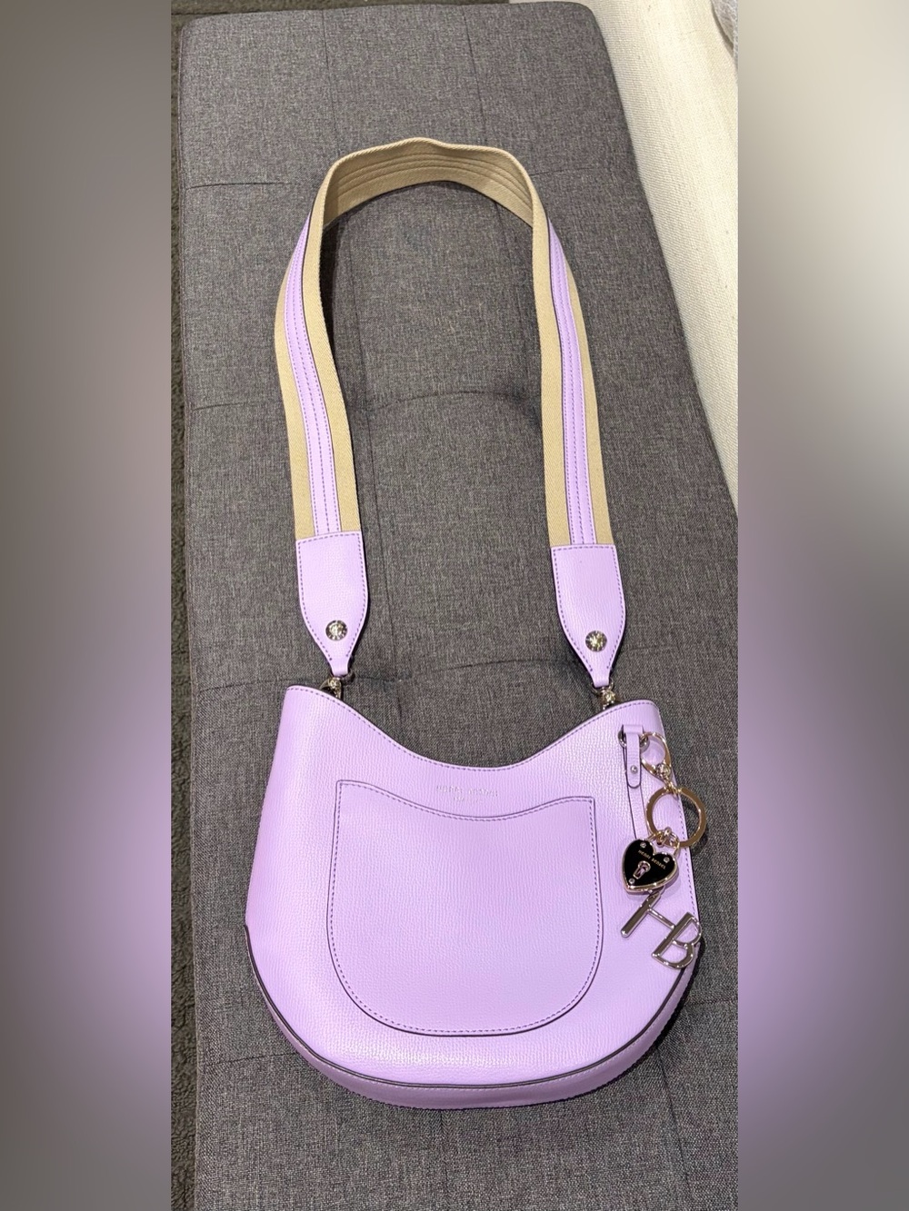 RARE Henri Bendel High Line Pebbled Leather Hobo Xbody